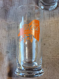 Set of 4 Clear Glass "Fresh Milk" Lacona, NY Tumblers