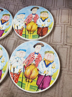 Set of 4 Certified International "Par Four" Stone Coasters