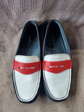 Brooks Brothers "346" Red, White, and Navy Blue Loafers—Women's Size 8.5
