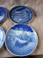 Lot of 4 Blue and White Ceramic Decorative Plates