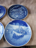Lot of 4 Blue and White Ceramic Decorative Plates