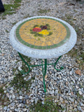 End Table w/Metal Legs and Mosaic Tile Top (A)
