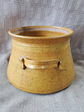 Signed Glazed Pottery Double Handle Planter