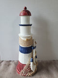 Distressed Wooden Tabletop Lighthouse Figurine
