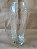 Etched Clear Glass Bud Vase