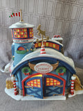 Department 56 North Pole Series "Reindeer Flight School" Lighted House WORKS