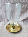 Brass Chamberstick with Hurricane Glass