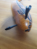 Carved Dried Gourd Bird Figurine