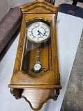 Howard Miller 33" Oak Wall Clock w/Chimes