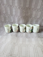 Set of 5 Japanese Porcelain Sake Cups