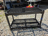 Two-Tier Black Plastic Shelf
