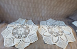 (B) Lot of Crochet Doilies