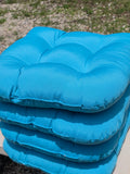 Set of Four Teal Seat Cushions