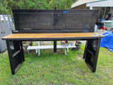 8' Craftsman Metal Framed Work Bench W/Detachable Back Pegboard **Read Description ***HEAVY ITEM***READ DETAILS ON PICK UP POLICY***