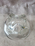 Heavy Clear Glass Footed Candy Bowl