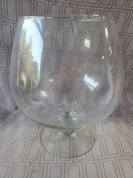 Clear Glass Pedestal Vase