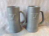 Pair of Matte Black Playboy Bunny Steins (B)