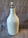 10 SS White Ceramic 18 Oz Oil Dispener