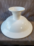 Ceriart S.A. White Ceramic Pedestal Serving Bowl