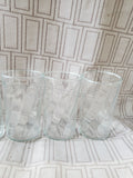 Set of 8 Small Clear Glass Swirl Tumblers