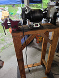 Springfield 6" Bench Grinder and Vice on Wooden Stand, Works