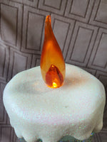 Santa and Snowman Candle Glitter Globe WORKS