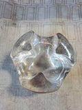 Heavy Clear Glass Ice Glass Candle Votive