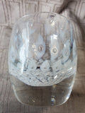 Glassybaby White and Clear Bubble Glass Candle Votive