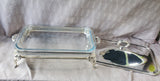 Silverplate Chafing Dish with Glass Insert