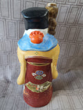 Hand Painted Asian Inspired Man Sake Bottle MISSING STOPPER