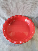 Pier 1 Red Stoneware Pie Dish