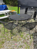 Classic Black Metal Outdoor Dining Set (5-Pieces)