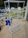 6-Tier White Wire Shelving Unit