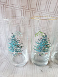 Set of 4 Spode Christmas Tree Highball Glasses (2 SETS AVAILABLE PRICED INDIVIDUALLY AT $10 EACH)