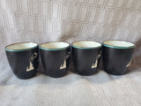 Set of 4 Bass Pro Shop Bear Silhouette Coffee Mugs