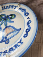 Large M.A. Hadley "Happy Anniversary" Plate