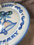 Large M.A. Hadley "Happy Anniversary" Plate