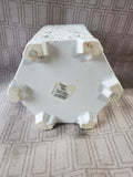 White Ceramic Hexagonal Candle Holder