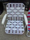 Two Low Folding Beach Chairs