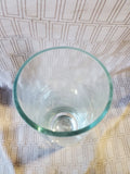Etched Clear Glass Vase