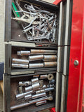 Red Metal 6-Drawer Tool Chest Full Of Tools