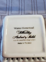 (C) Andrea by Sadek Colonial Williamsburg "Winter Homestead" Trinket Dish