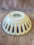 (C) Andrea by Sadek Williamsburg Magnolia Blossom Reticulated Trinket Dish (2 AVAILABLE PRICED INDIVIDUALLY AT $12 EACH)