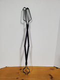 Black Metal Fireplace Scissor Tongs