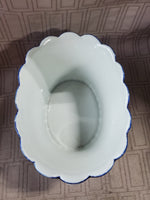 (B) Andrea by Sadek Yellow and Blue Floral Planter