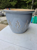 Large Decorative Glazed Pottery Planter