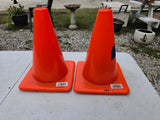 Two 12" Orange Safety Cones