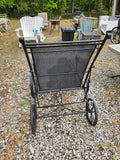 Classic Black Metal Chaise Lounge