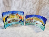 Pair of Fused Glass Trinket Dishes