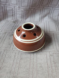 Signed Striped Pottery Inkwell